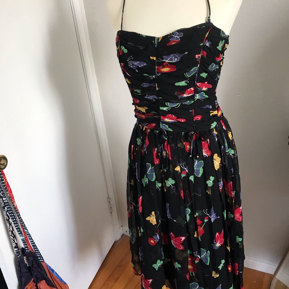 Black butterfly dress from Anthropologie